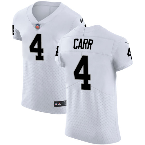 Nike Raiders #4 Derek Carr White Men's Stitched NFL Vapor Untouchable Elite Jersey - Click Image to Close